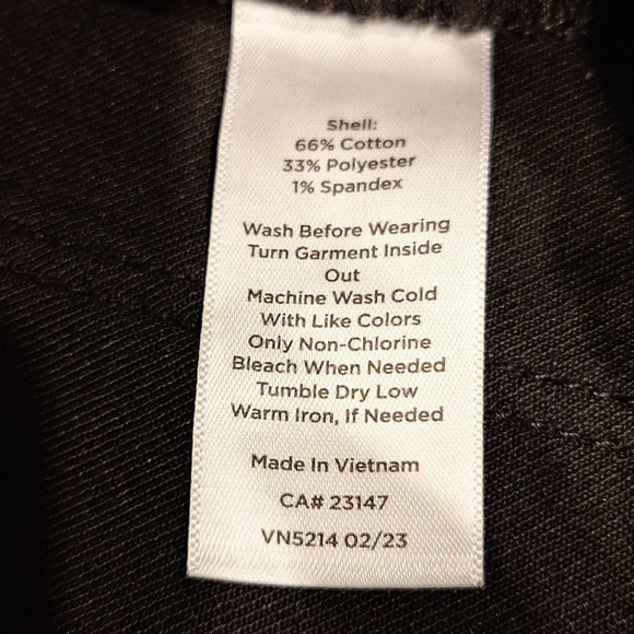 Q women's Talbots solid black stretch slim ankle length denim jeans 18WP - Picture 6 of 6